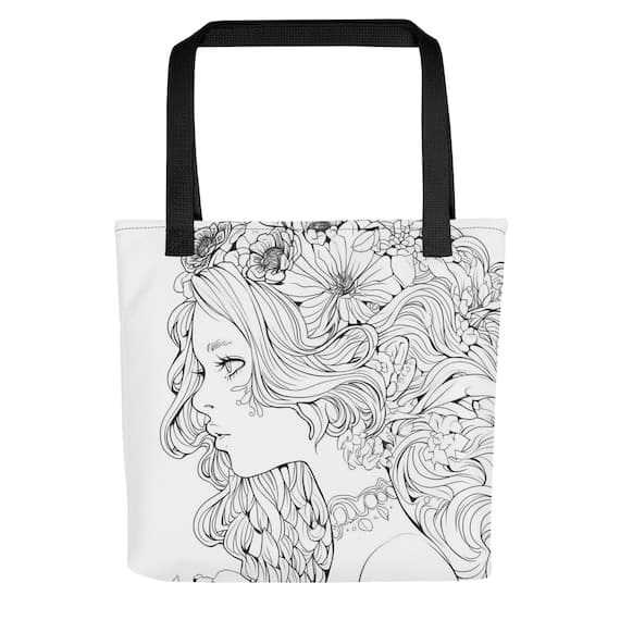 Flower Fever Dream Color-Me Tote bag