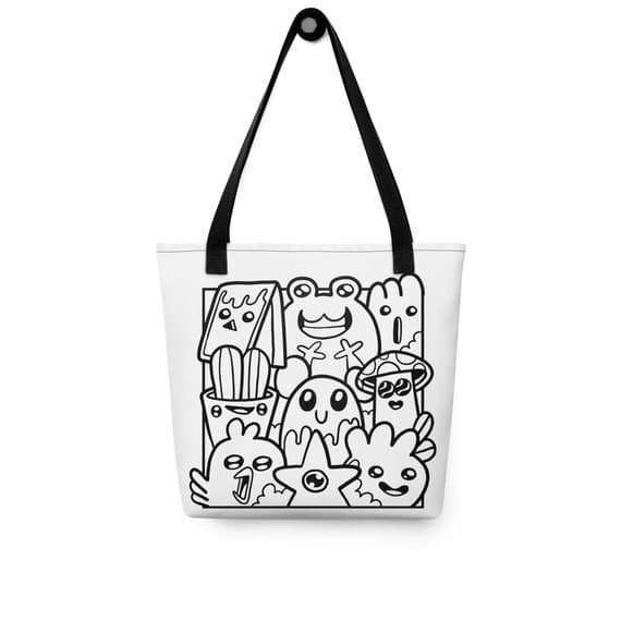 Kawaii Doodle Friends Color-Me Tote bag