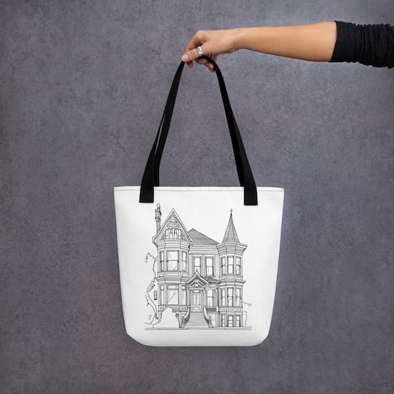 Victorian House Color-Me Tote bag