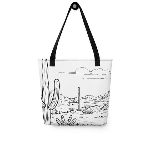 Vintage Desertscape Color-Me Tote bag