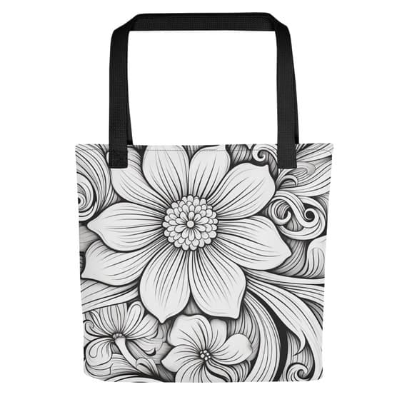 Filagree Flower Color-Me Tote bag