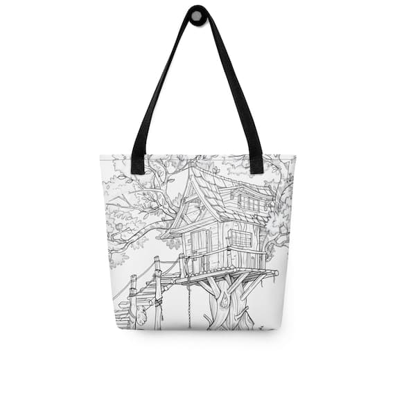 Treehouse Color-Me Tote bag