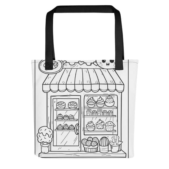 Kawaii Sweet Shop Coloring Book Tote bag - Color Me Tote