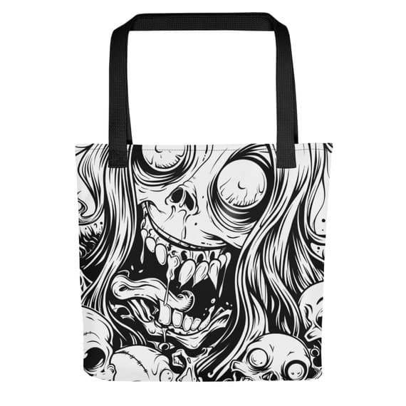 Crazy Halloween Zombie Trick or Treat Color-Me Tote bag
