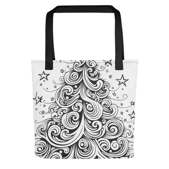 Crazy Christmas Tree Color Me Tote