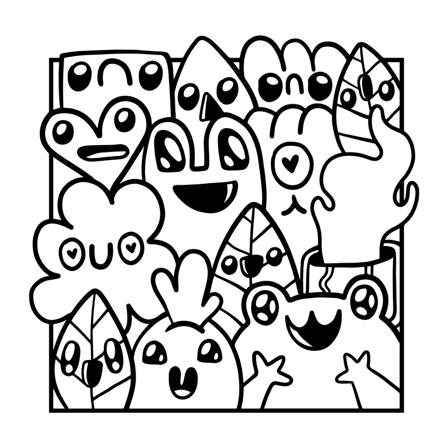 Fun Doodles free printable coloring page