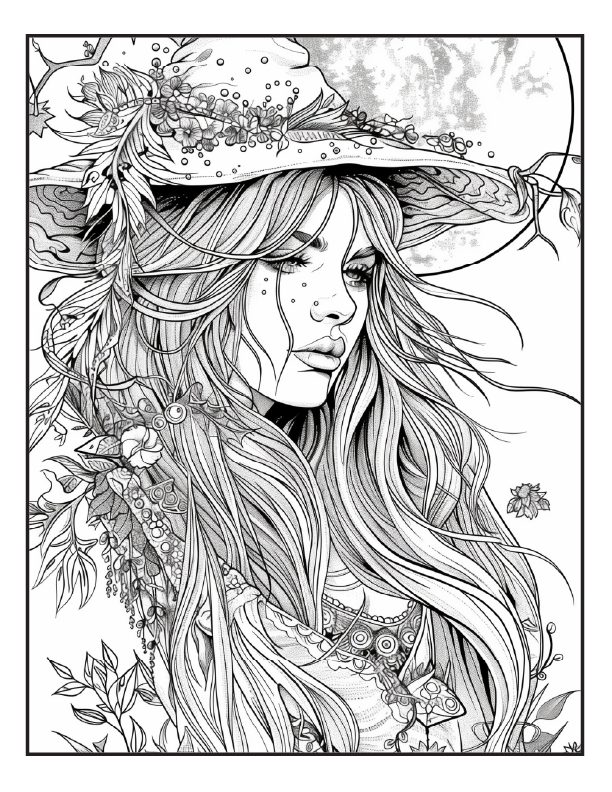Portrait free printable coloring page